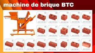 machine de brique BTC, Briques de terre comprimée, machine de brique de terre