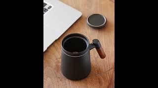 Обзор керамической кружки Xiaomi Pinztea Wooden Handle Ceramic Tea Cup 390 ml Black