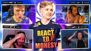 CS GO PROS & CASTERS REACT TO M0NESY PLAYS