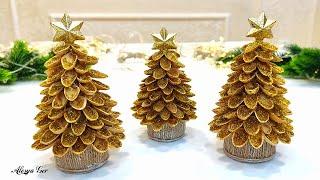  ЗОЛОТЫЕ ЁЛОЧКИ СВОИМИ РУКАМИ⭐️DIY GOLDEN CHRISTMAS TREES 