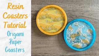 Origami Paper Resin Coaster Tutorial - Resin Art
