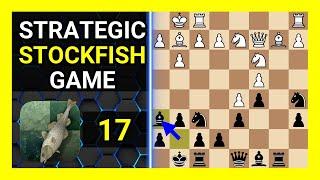 Strategic Stockfish 17 Chess Game, King's Indian Defense, Fianchetto Variation, Panno