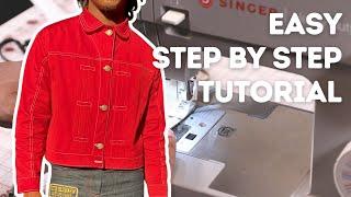 How to Sew a Jacket w/ Front Pleats! | Step-by-Step Tutorial