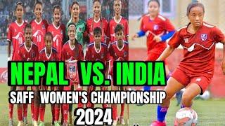 SAFF Women’s Championship / Nepal  Vs India  Semi Final 1-1 ️️: Goals 2024 / Rangasal Nepal