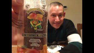 Watch Mr. Brad Worden's face get crazy with a Burrito De Mango from El Super Leon!