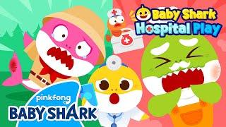 [NEW] Yikes! The Shark Family Got Hurt! | Baby Shark Doctor | Hospital Play | Baby Shark Official