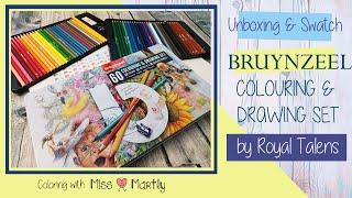 Unboxing Bruynzeel Holland 60 colouring set by Royal Talens