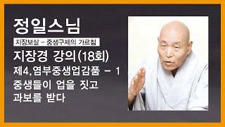 정일스님 - 지장경 강의 (18회). 제4,염부중생업감품 - 1. 중생들이 업을 짓고 과보를 받다.