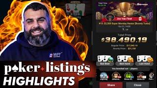 Apestyles wins $38,000 in a Monday Super Heater! Online Poker Highlights!