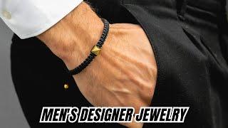 GT collection Men's Golden Pyramid Bracelet with Zircon Diamond