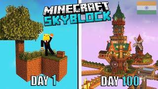 I Survived 100 Days in SKYBLOCK Minecraft (Hindi Gameplay)