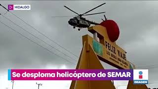 Así fue el desplome del helicóptero en Hidalgo donde viajaba secretario de Veracruz