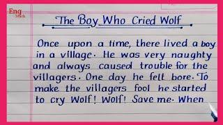 The Boy who cried wolf moral story | Moral story | Story | Story Writing | English story | Eng Teach