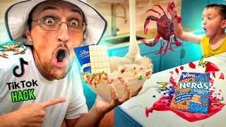 TIK TOK Food Hack! + Ghost Crabs Scare Hunt! = (FV Family Beach House Vlog)