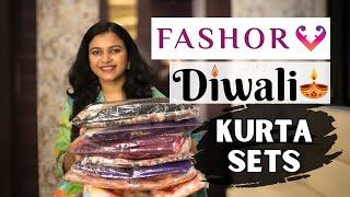 Fashor Kurta Set Haul | Diwali Outfit Ideas | Festive Kurta Set Haul