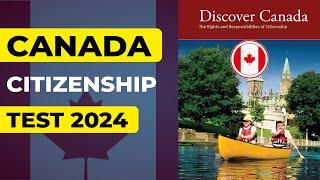 Canada citizenship test 2024 | Discover Canada citizenship #canada