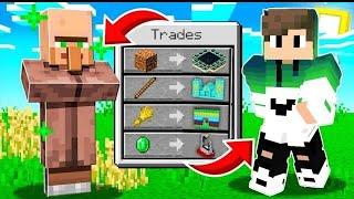 Minecraft but Villagers trade Something New !!!