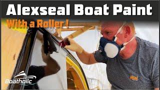 PAINTING our BOAT with ALEXSEAL using a ROLLER - EP.74