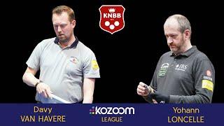 KNBB Kozoom League - Johan LONCELLE vs Davy VAN HAVERE