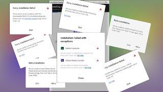 Adobe Installer Error Problem Solution  Here...
