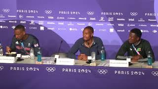 QUINCY HALL DIGS DEEP FOR 400M OLYMPIC GOLD IN 43.40, BEATS MATTHEW HUDSON-SMITH | PRESS CONFERENCE