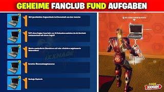 Fortnite | Geheime Aufgabe | Alle Fanclub Fundaufträge Fortnite Geheime Aufgabe