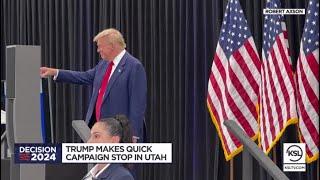 Trump makes quick campaign in stop in Utah