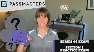 Series 66 Exam 20 QUESTIONS TO KNOW with Suzy Rhoades of PassMasters