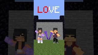 @Aphmau HELP!! AARON AND APHMAU FORM LOVE│MINECRAFT ANIMATION│#shorts