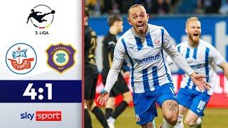 Rostock weiter auf Aufholjagd! | Hansa Rostock - Erzgebirge Aue | Highlights - 3. Liga 2024/25