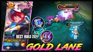 KIMMY BEST BUILD 2024 GOLD LANE | KIMMY GAMEPLAY" MLBB