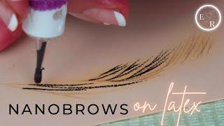 In Depth Nano Brows Hairstrokes Permanent Makeup Training on Latex Practice Skin