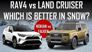 RAV4 vs LAND CRUISER in SNOW // NOKIAN vs FALKEN TIRES // WHICH PERFORMS BETTER? // SURPRISE RESULTS