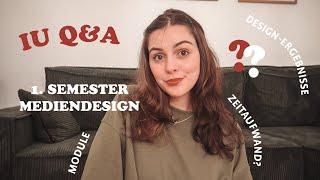 1. Semester an der IU: Mediendesign – Module, Designergebnisse & Q&A 