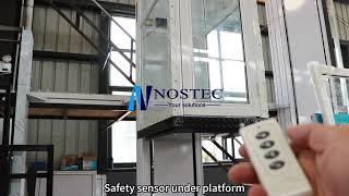 Safety sensor under platform of cabin lift from Nostec