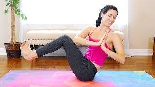 Beginners Yoga for Belly Fat with Julia  Flat Abs, 20 Minute Class At Home for Core, Obliques