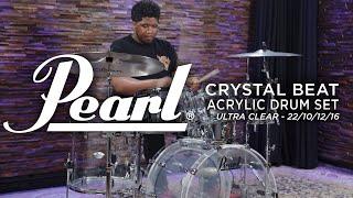 Pearl Crystal Beat Acrylic Drum Set 22/10/12/16 - Ultra Clear (CRB524P-C730)