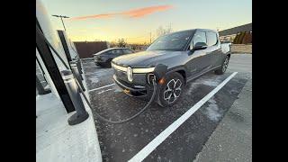 My First Tesla V4 Supercharger How Does the Cable Reach Rivian R1T and Model 3 Highland Performance?