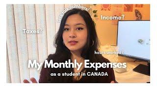 My Monthly Expenses as a Student in Canada | Income Sources as an International Student