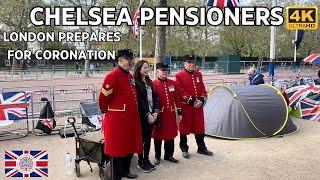 【4K】CHELSEA PENSIONERS OUTSIDE BUCKINGHAM PALACE