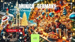 Munich - Germany - The most beautiful Christmas markets - Walking Tour - Tourist Travel 4K