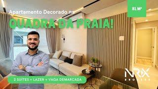 Apartamento Decorado com 2 Suítes na Quadra da Praia da Aparecida em Santos/SP