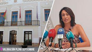 La portavoz del Gobierno Municipal, María Turpín, valora el pleno ordinario de septiembre