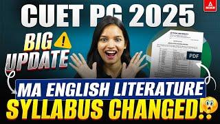 CUET PG MA English Literature Syllabus Changed?  CUET PG Latest Update