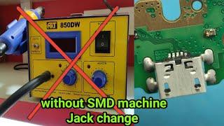 how to change charging jack without smd||how to replace usb charging port