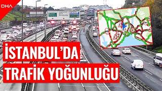 İstanbul'da haftanın ilk iş gününde trafik yoğunluğu