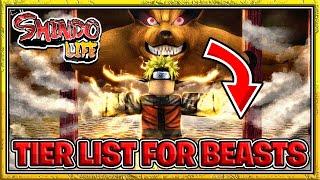 The **ULTIMATE** Tailed Spirit Tier List in SHINDO LIFE! | Tailed Beast Tier List Shindo Life