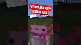 actions and stuff texture pack download now for better experience! #minecraftpe #minecraftshorts #mc