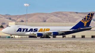 (4K) AWESOME PLANE SPOTTING AT TRAVIS AFB - INCLUDES 747, KC-10’s TRAINING EXERCISE