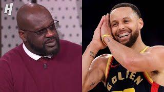 SHAQ & TNT Crew reacts to Warriors vs Knicks Highlights 